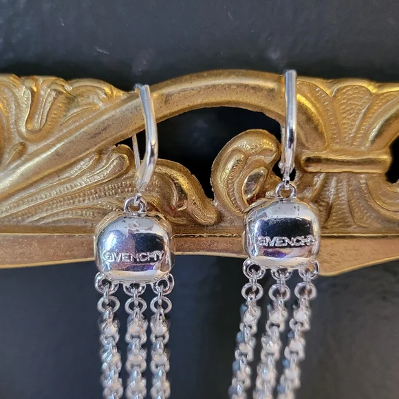 GIVENCHY pink and silver earrings - Picture 9 of 10